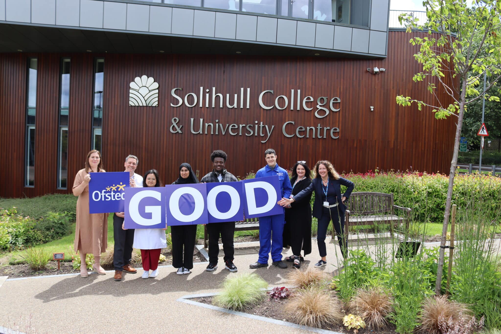 College staff and students celebrate Ofsted result