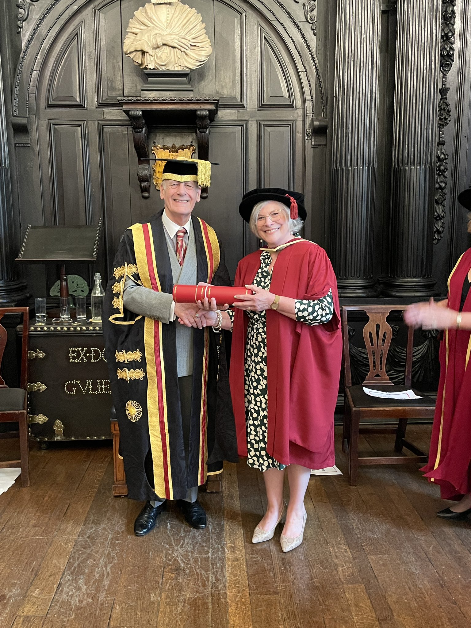 Barbara receiving her fellowship