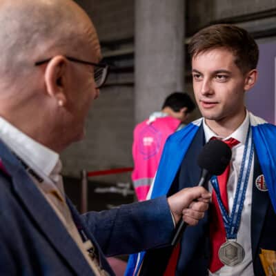 Bench Joinery Apprentice wins Silver at WorldSkills Lyon 2024 - student in interview