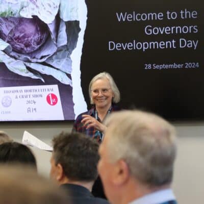 College Governors welcome FE Commissioner to Development Day - Broadway horticultural and craft show slide