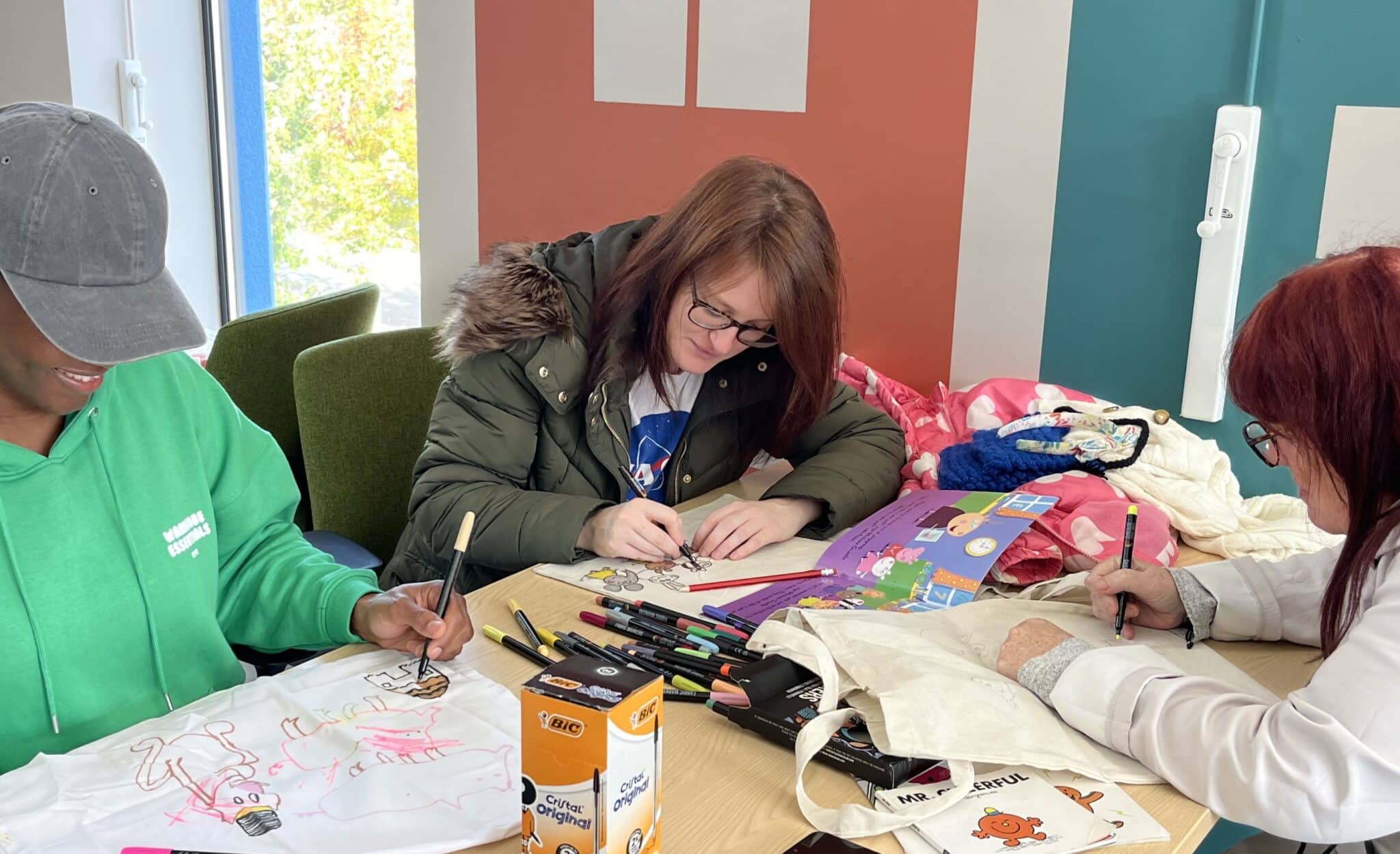 parents at a creative workshop at Solihull College