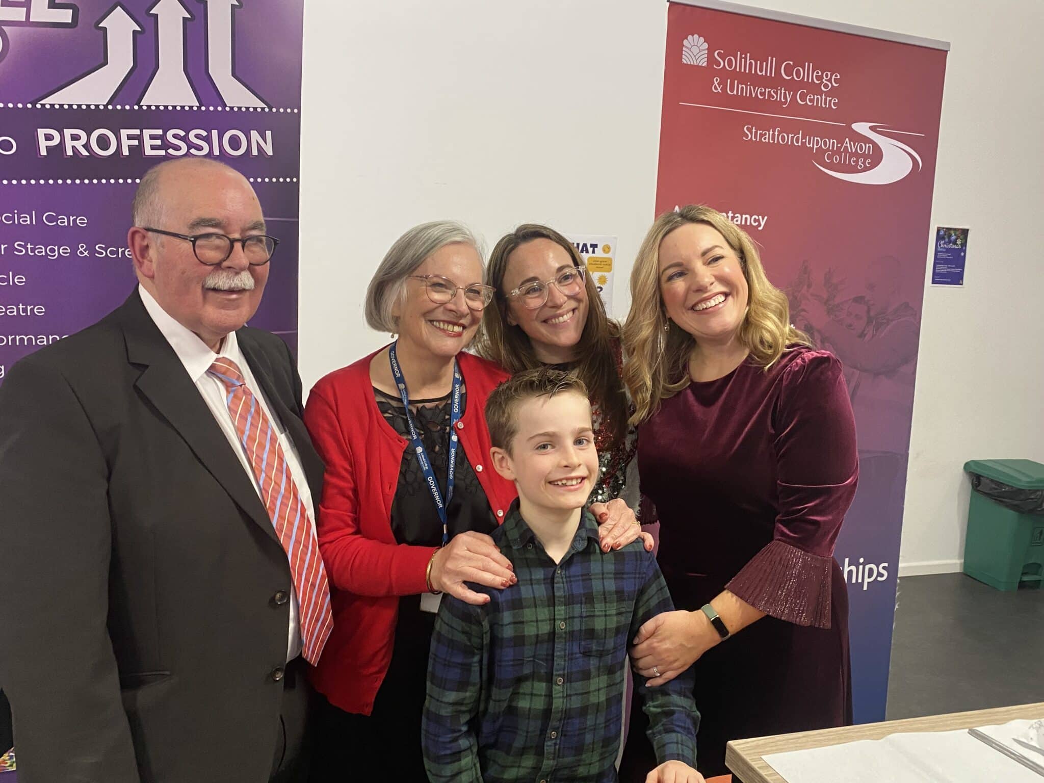 Solihull College staff, Barbara with her family