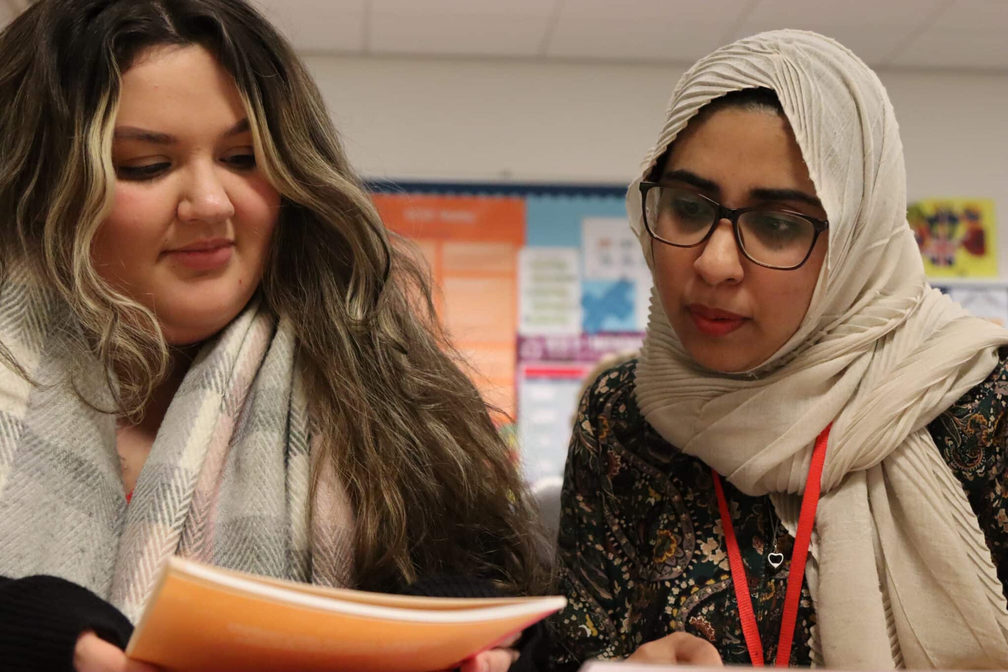 2 women studying at Solihull College